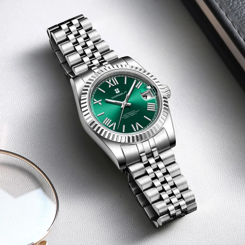 Corgeut men Automatic watch Roman numbers NH35 Sapphire glass Waterproof man watches 36mm/39mm Custom LOGO