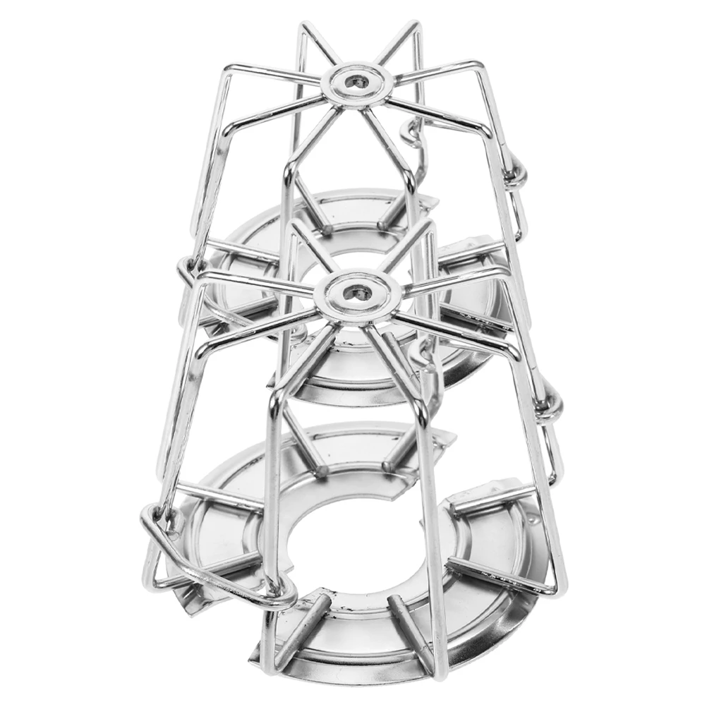 

2pcs Fire Sprinkler Head Cover Horizontal Nozzle Guard Iron Wire Cage Embedded Design Sprinkler Protector Metal Guard