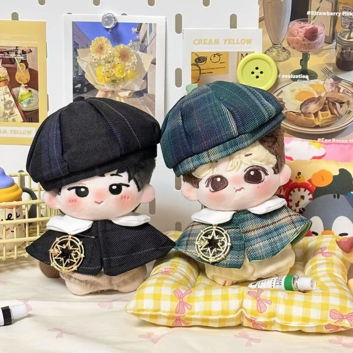 Wizarding Academy 10cm Cotton Doll Clothes British Style Cute Non-Attribute Doll Clothes for Cotton Dolls Dress up Accessories