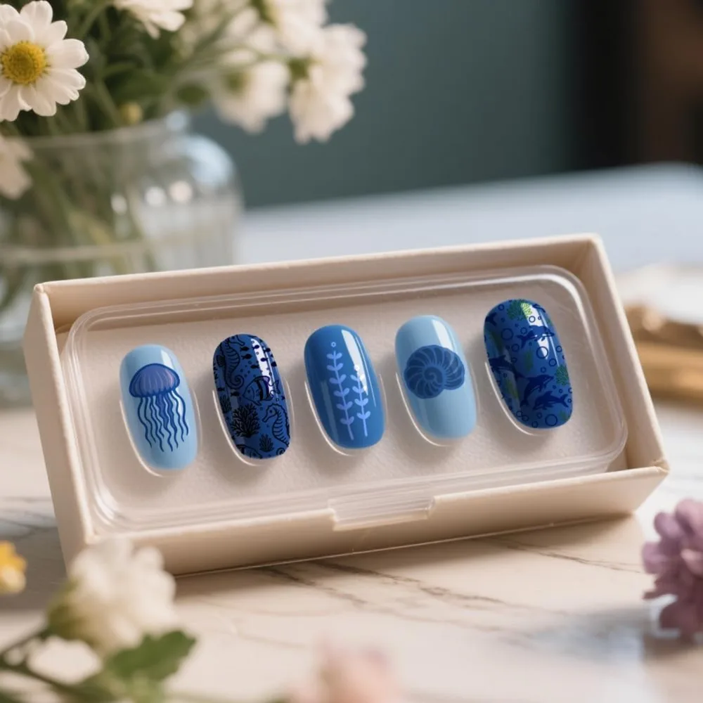 Plastic Nail Art Image Templates with DIY Tools