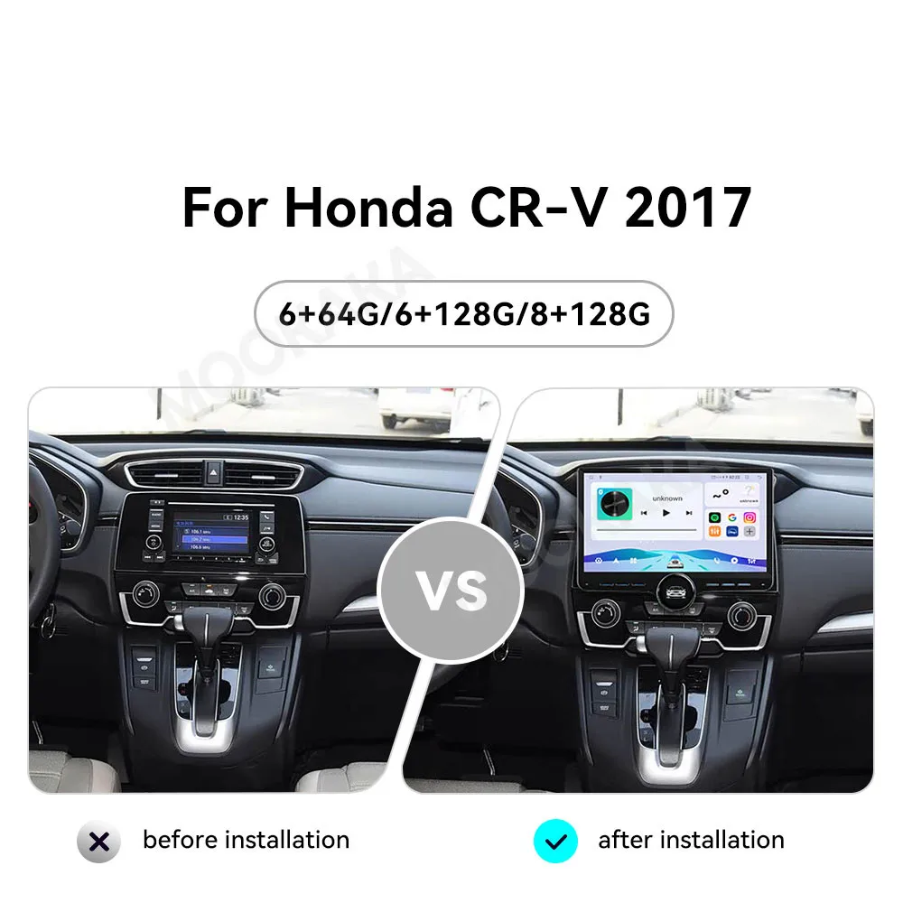 Single knob Android Auto Radio For Honda CR V 2017 Carplay 11.5 inch Multimedia Navigation Car Stereo Receiver player Head Unit