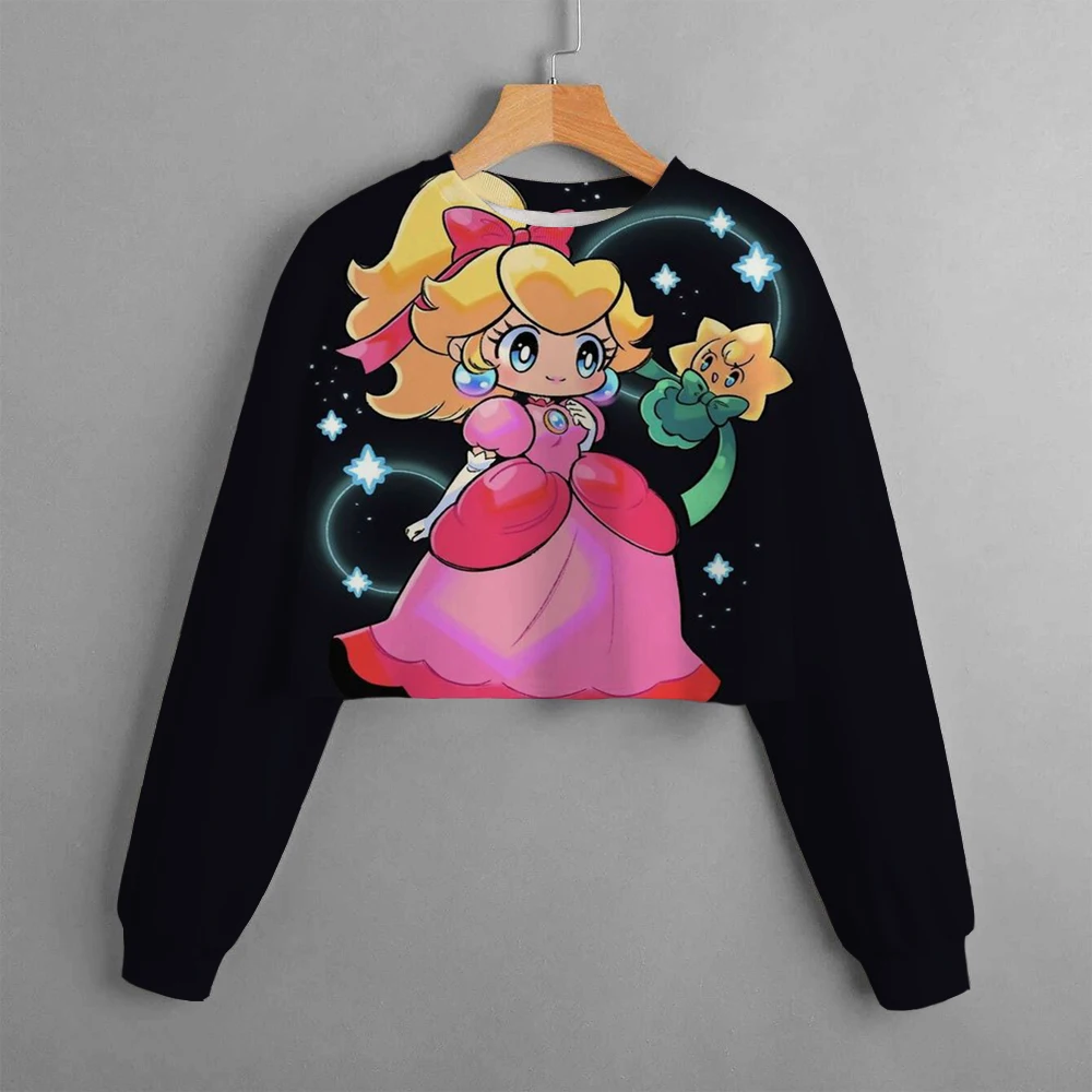 Princess Peach Print Kids Hoodie Autumn Fashion Girl Lilo&Stitch Sweatshirt Girl Lilo&Stitch Hoodie 4-14 Years Old