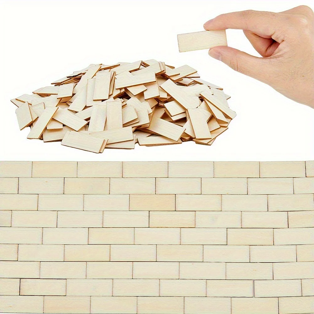 50/100 Pcs Miniature Dollhouse Flooring 1: 12 Scale Mini Wooden Dollhouse Floor Boards Bamboo Furniture for Model Accessories