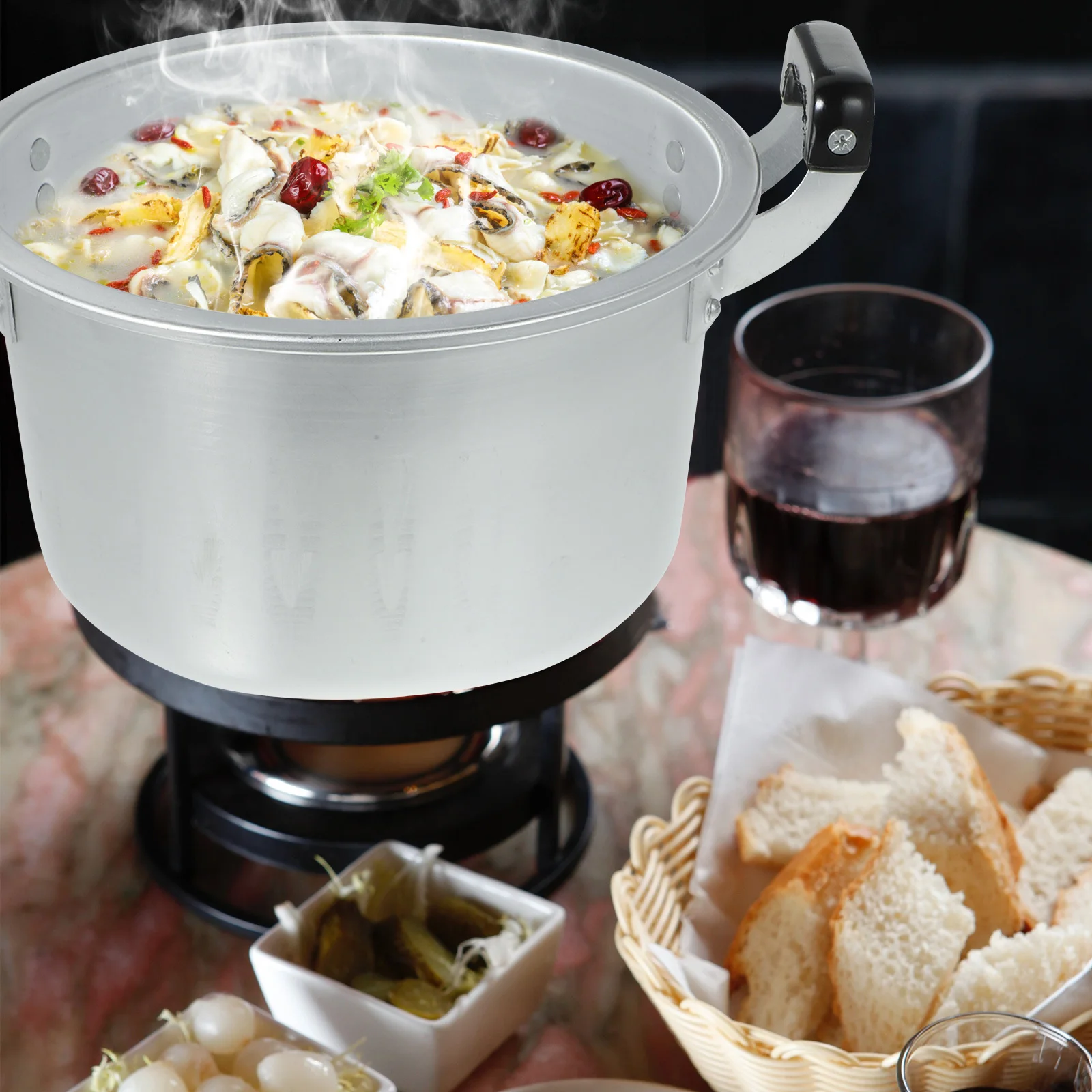 

1pc Thicken Aluminum Steam Pot 3-Layer Steamer For Kitchen Soup Stew Cooking Multifunctional Stockpot Congee Saucepan Household