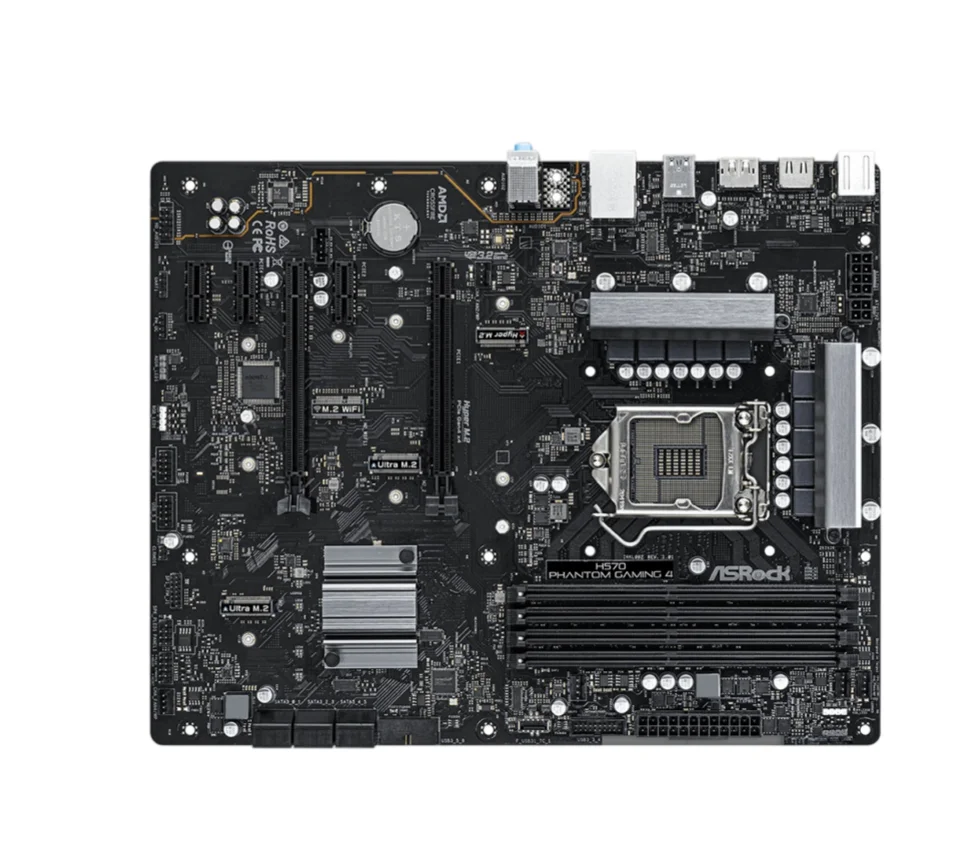 ASROCK H570 PHANTOM GAMING 4 Motherboard DDR4 LGA1200 Support 10/11th Gen i5-11400F i5-11600KF i5-10400F i3-10105F i7-10700F CPU
