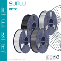 SUNLU 1/2/3/4KG PETG Clear 3D Printer Filament 1.75mm 1000g Spool (2.2lbs) Neatly Arranged No Knot Filament Fit Most FDM Printer