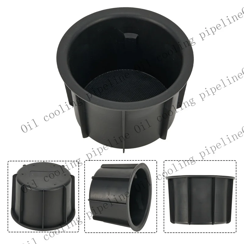 A+ Sleek Black Rubber Cup Holder Insert for Toyota Automotive Center Console