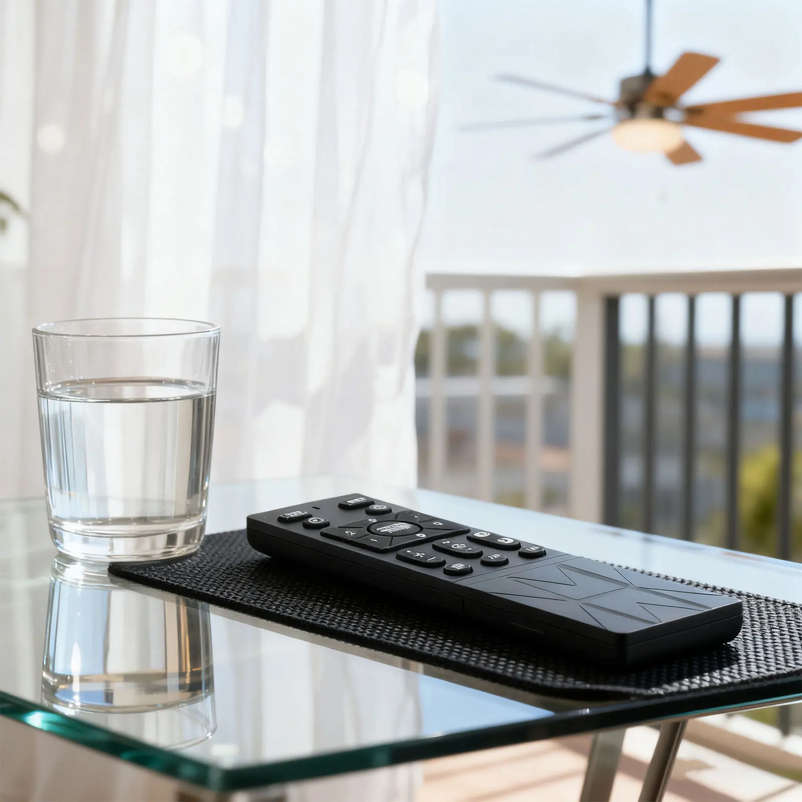 ضوء مروحة سقف غرفة النوم مع جهاز تحكم عن بعد لاسلكي ومحرك بتيار مستمر 6 سرعات يقدم أداءً هادئًا ومراقبة البطارية