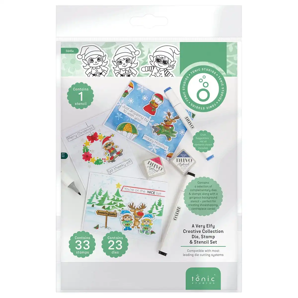 

A Very Elfy Creative Collection Dies Stamp Stencil Set DIY Scrapbooking Christmas Holiday Greeting Card Decoration Handmade New