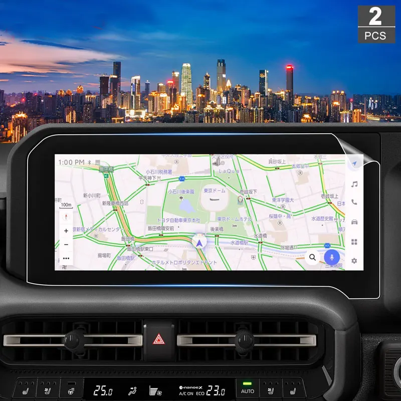 

2pcs PET screen protector For Toyota Land Cruiser 250 2025 2026 12.3 inch car infotainment Navigation Center Accessoriespcs