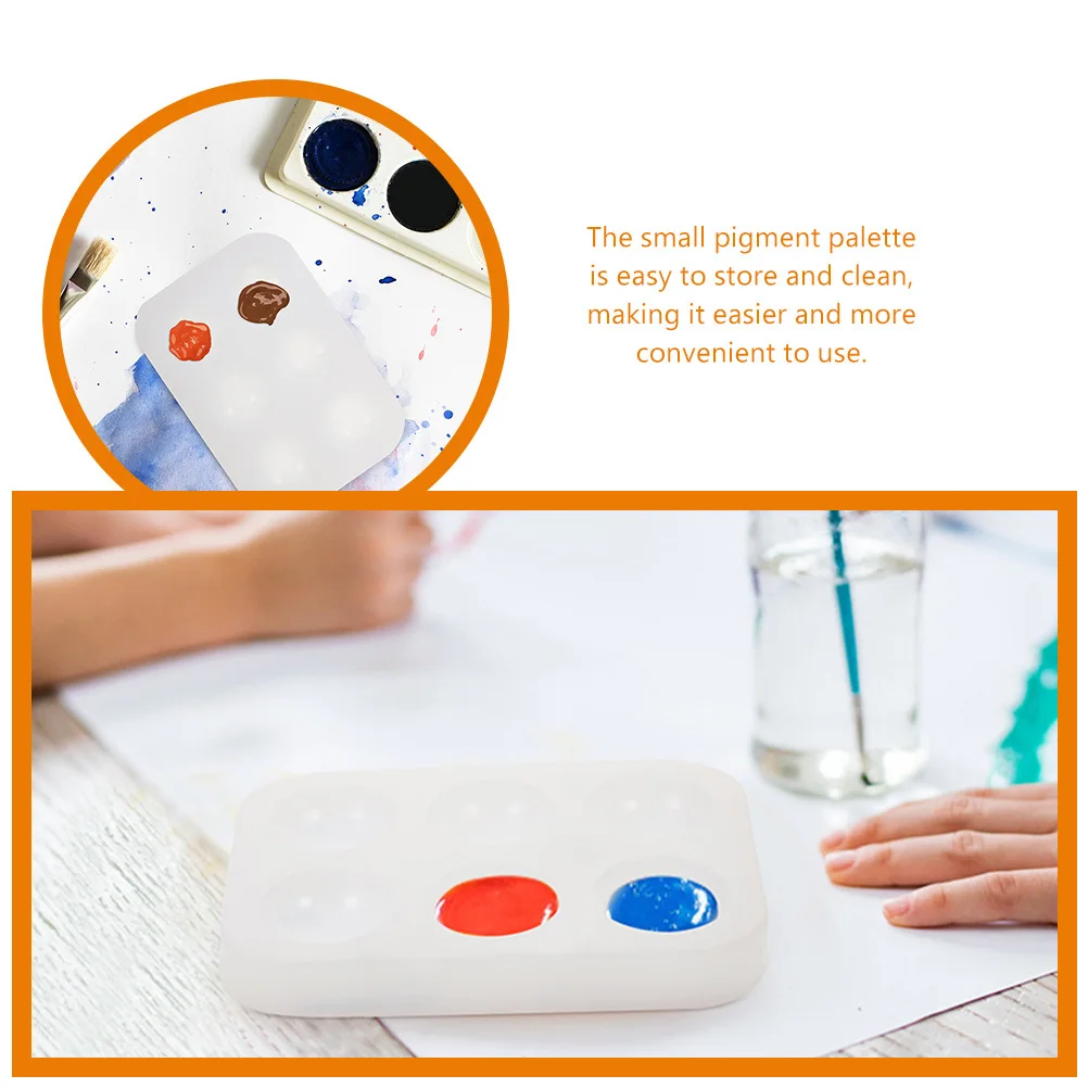 2 قطعة لوحة ألوان مائية فارغة صينية خلط الصباغ السيليكون قابلة لإعادة الاستخدام غير انسكاب للفنانين الطلاب طقم طلاء مناسب للسفر