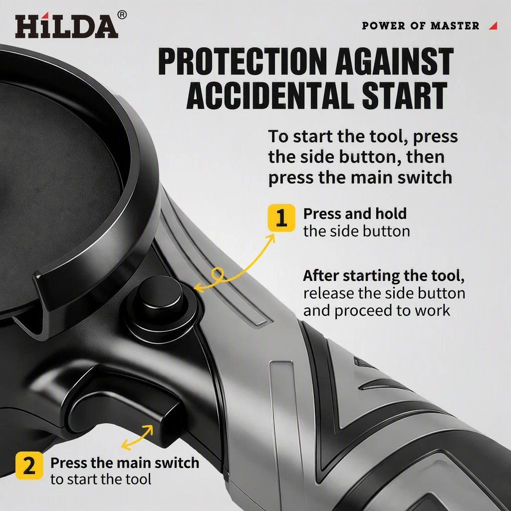 HILDA 16.8V Brushed Mini Angle Grinder Powerful and Efficient Portable Mini Angle Grinder One Machine For Multiple Uses