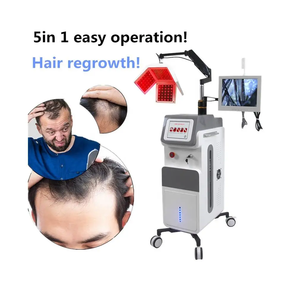 

Professional 650nm Diode Laser Hair Regrowth Low Level Laser Therapy Hair Loss Treatment Scalp Analyzer Machine