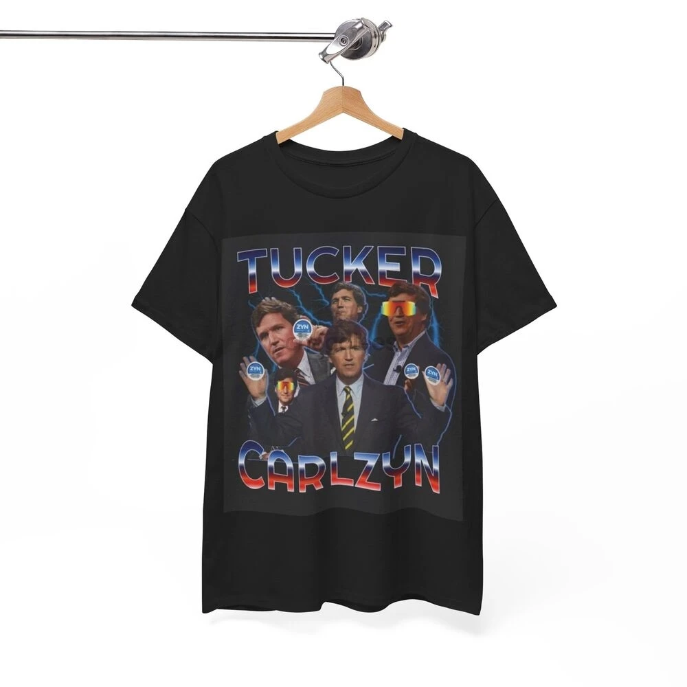 ZYN T-shirt tucker Carlson trump funny Rogan gift graphic retro Heavy Cotton Tee