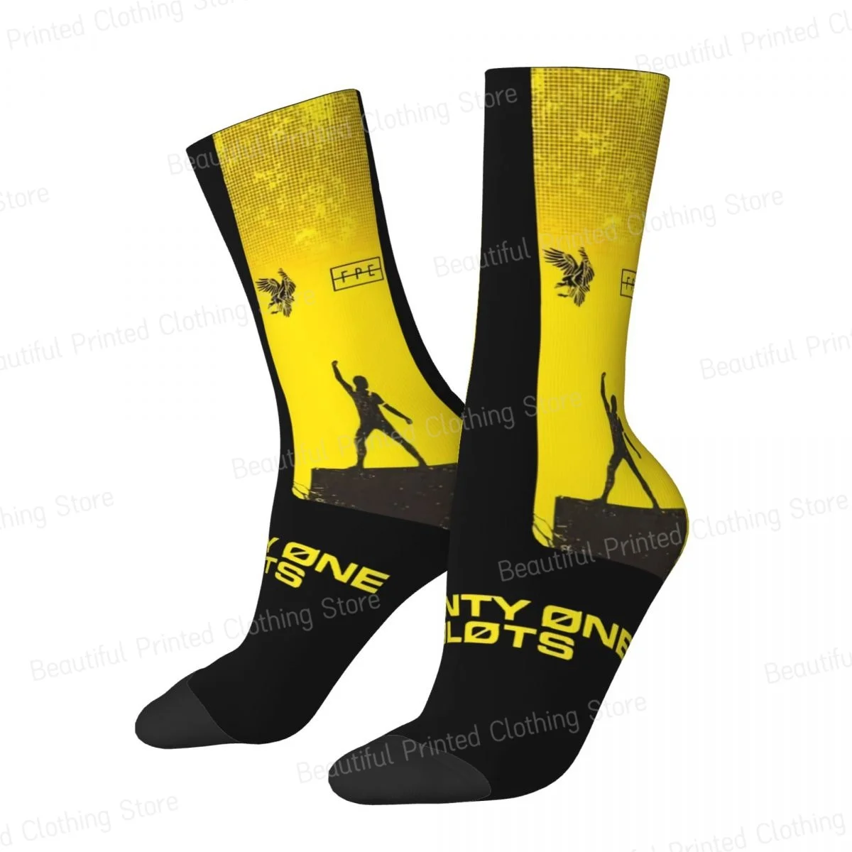 Twenty One Pilots Poster Unisex Four Seasons Socks Windproof Happy Crew Socks Street Style Crazy Sock