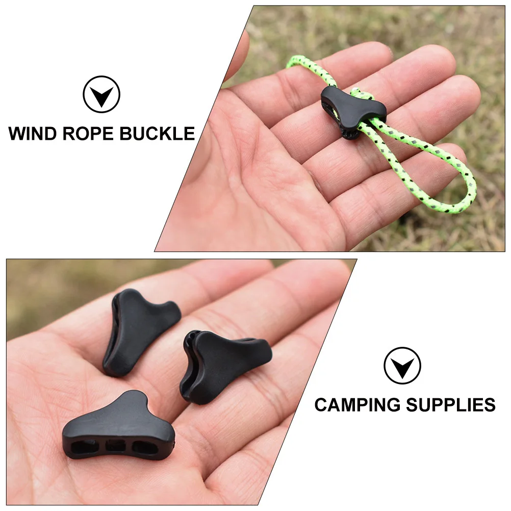 

50Pcs Tent Wind Rope Buckle Camping Supplies Adjustable Parachute Cord Fastener Wind Rope Buckle Camping Supplies