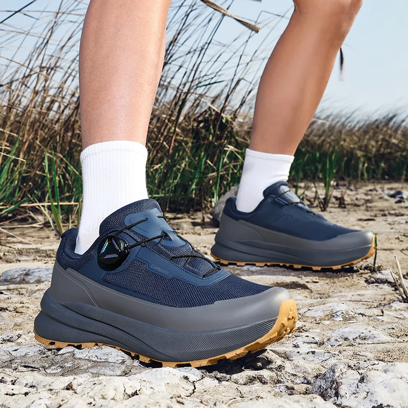Spring Summer Urban Light Outdoor Sneakers Breathable Non-Slip Hiking Shoes Rotary Buckle Travel Shoes Mountain Climbing Shoes