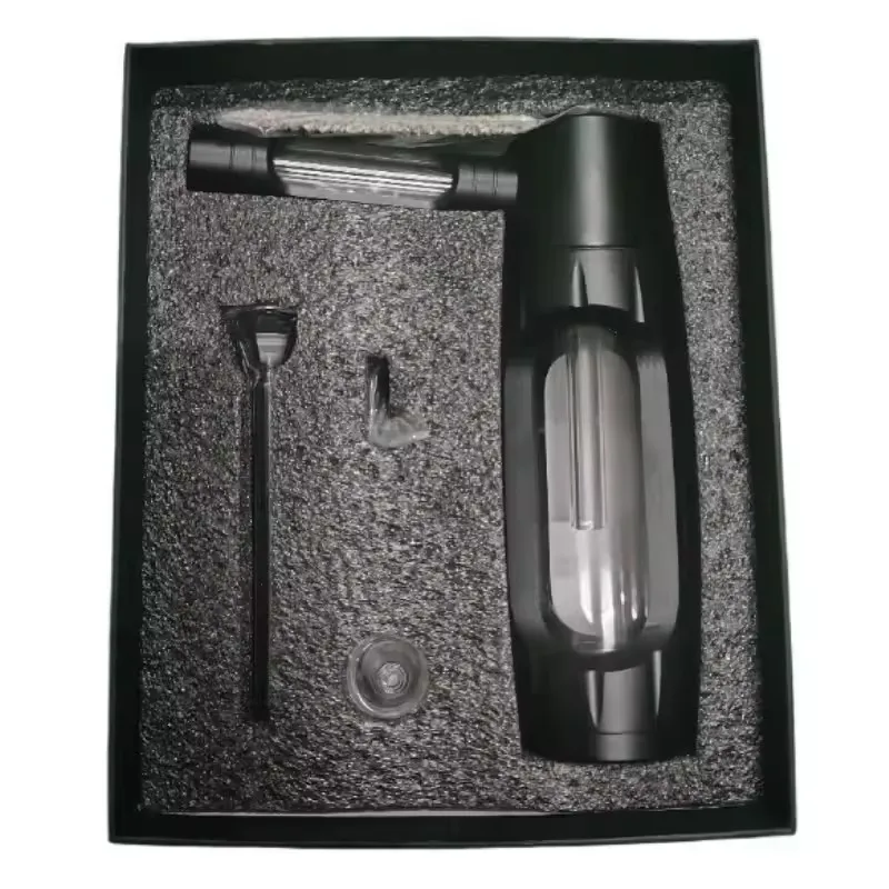Portable Metal Glass Smoking Pipe Set Dry Burning Grass Tobacco Pipes Hookah Shisha Pipa Smoke Accessories view 5