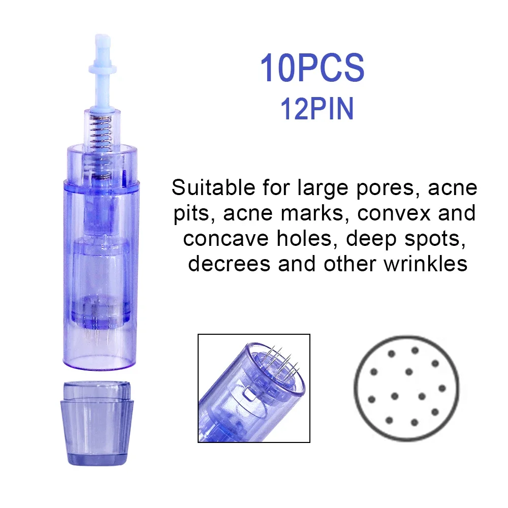 10/20/50/100 stuks bajonet microneedling dermapen micronaalden voor UltimaA6 Dr.imp pen 9/12/36/42-pins/nano cartridge tips MYM stamp
