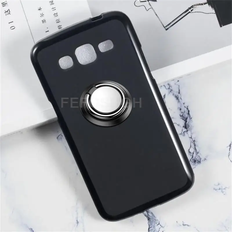 حافظة واقية من السيليكون الناعم من تي بي يو ، حافظة مضادة للسقوط ، حامل حلقة خلفي ، حامل لهاتف سامسونج جالاكسي جراند 2 دوس ، G7102 ، G7105 ، G7106