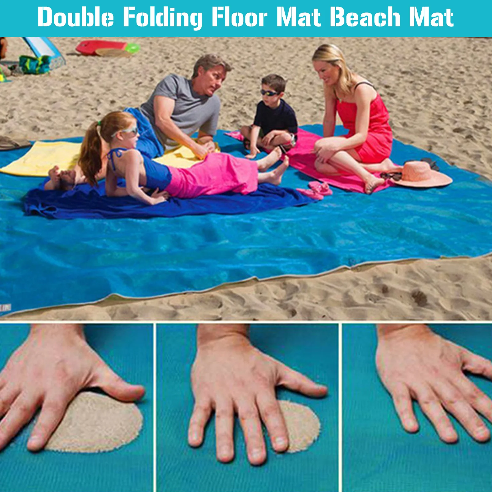 Folding Sand Ground Mattress Travel Camping Mat Double-layer Beach Hiking Pads Comfortable Waterproof Extra Large Tourist Seat