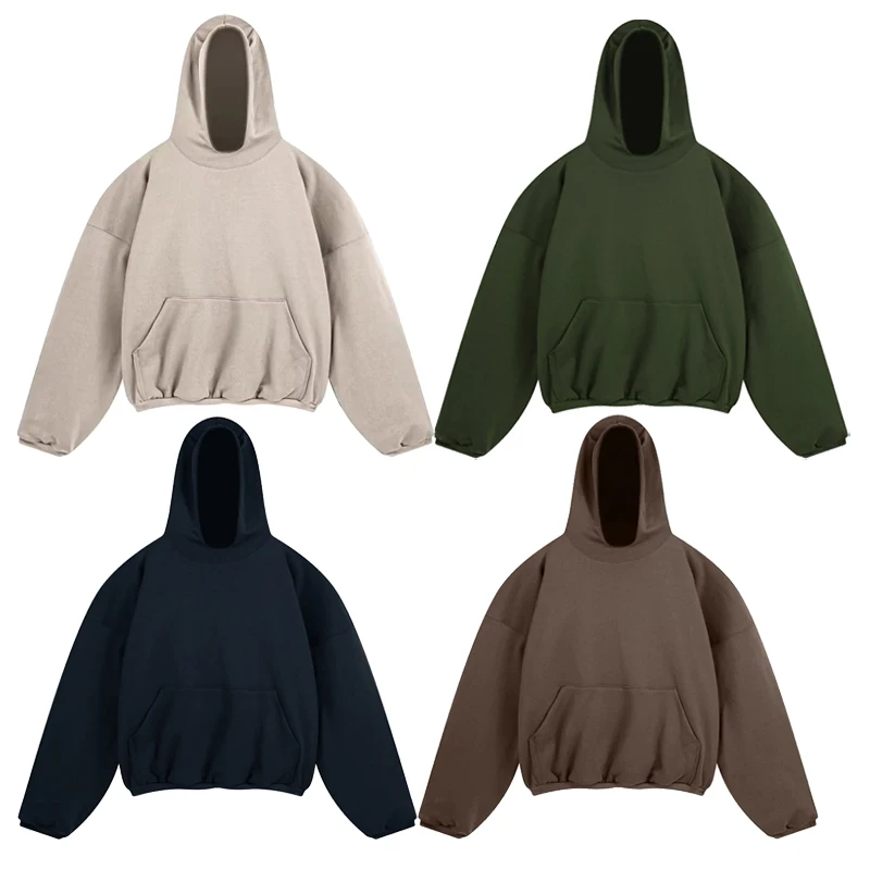 Street Leisure Kanye West Hoodie Youthful Vigor Style High Quality Solid Color Heavy Fabric Hoody Sweatshirts