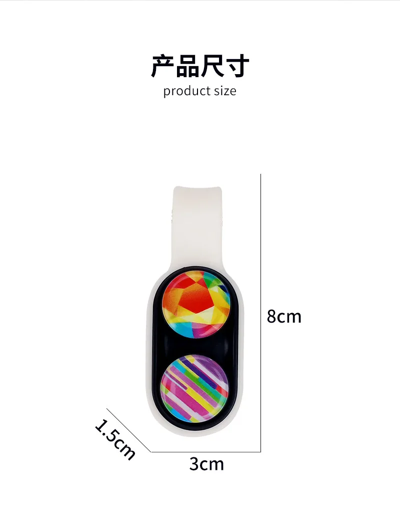 Ręczny Spinner Obrotowy Magnetyczne Klamry Palcowe Zabawki Antystresowe Elastyczne Kolorowe Dekompresyjne do Redukcji Stresu i Lęków