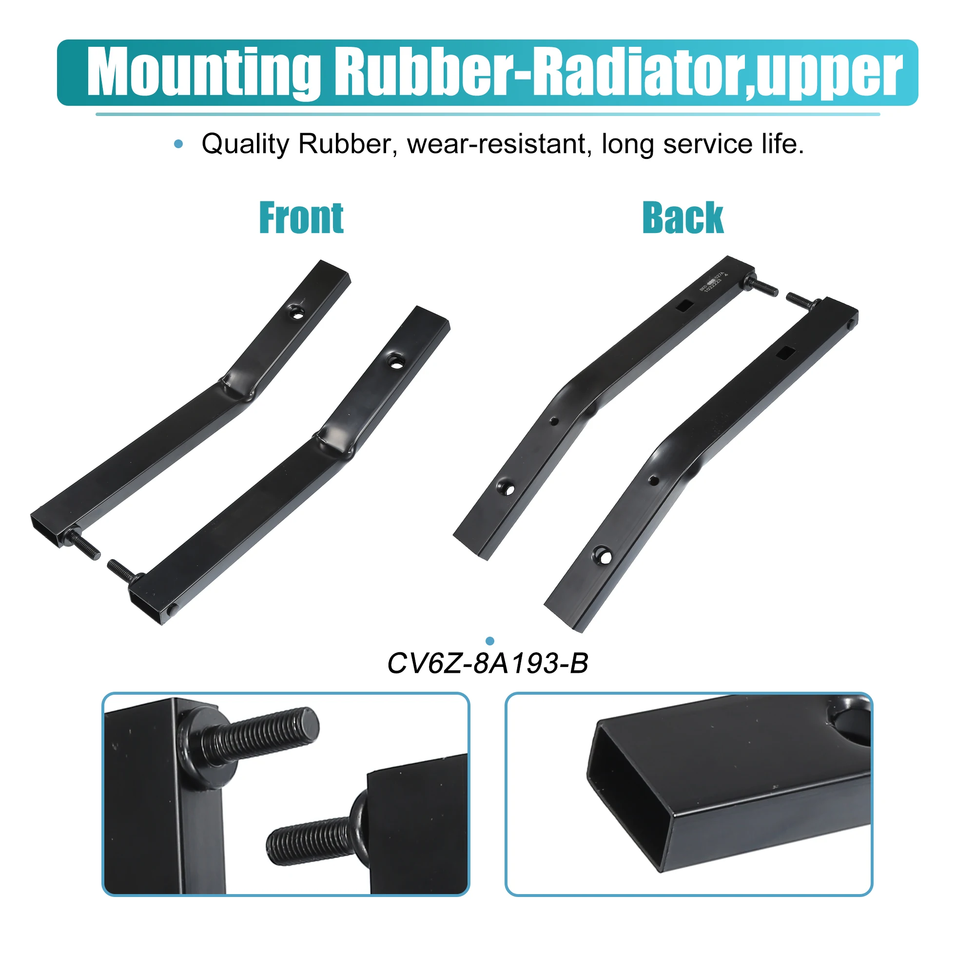 UXCELL 1 paar Links Rechts Radiator Isolator Beugel voor Audi S4 2010-2016 No.8K0805527A/8K0805528A