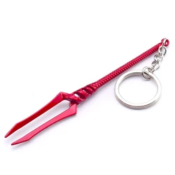 12cm Spear of Longinus Model Keychain EVA Japanese Anime Peripherals 1:12 All Metal Spear Model Keychain for Fans Collection