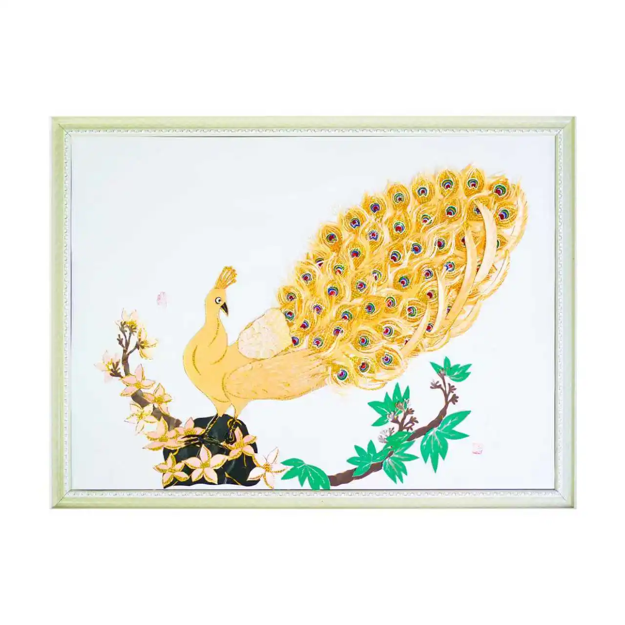 Colored Striped Paper Paper-Cutting Art Painting From China (Jinan) Intangible Cultural Heritage Animal Style