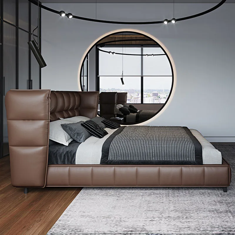 European Luxury Bed Frame Wooden Design Full Girls Queen Double Modern Bed Safe Sleeping Letto Matrimoniale Salon Furniture