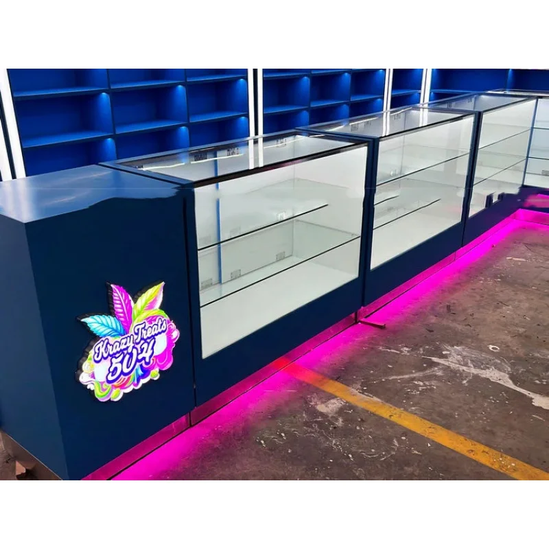 custom.Best Smoke Display Smoke Shops Supplies Dispensary Display Counter Display Showcase