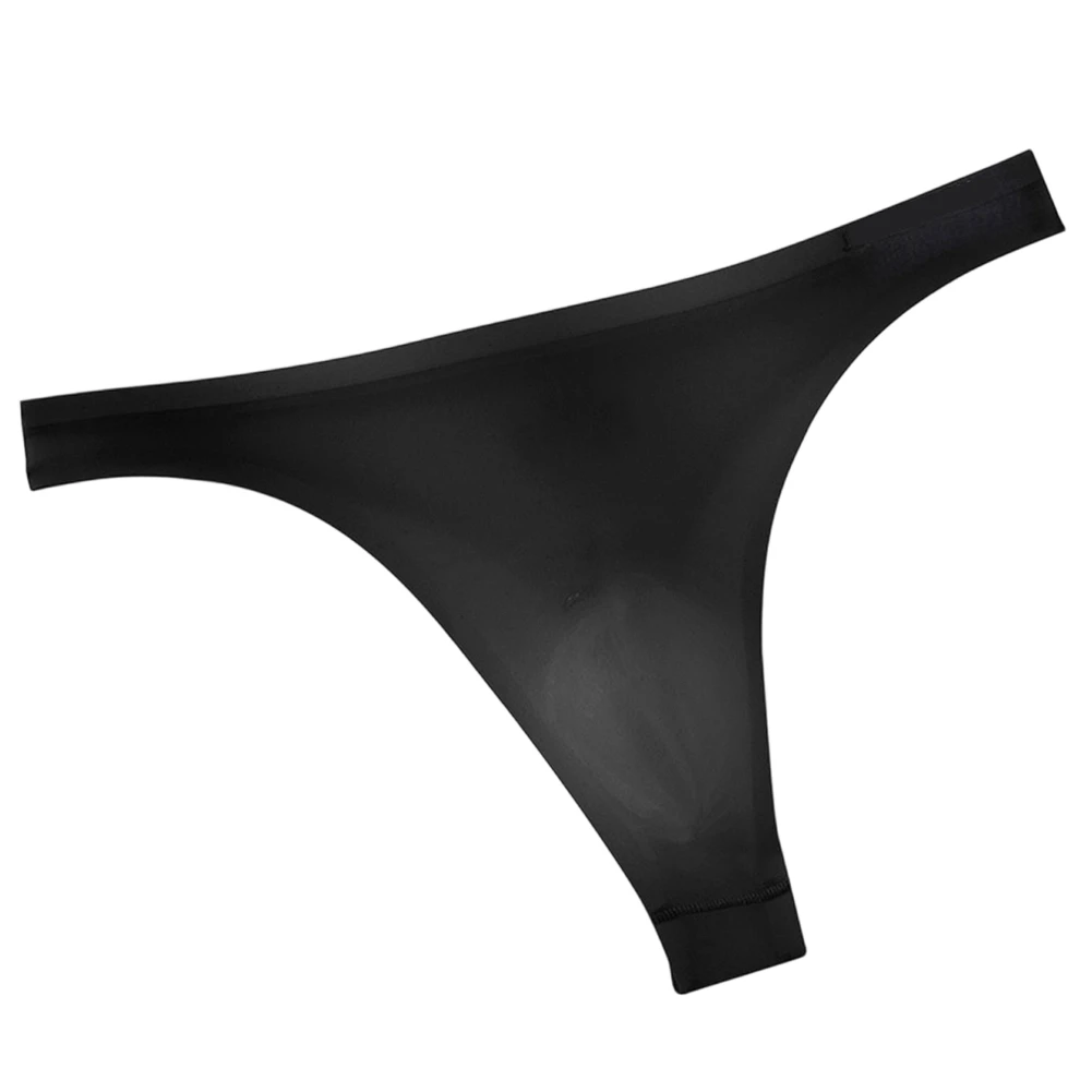 

Men's Ultra-thin T-Back Ice Silk Lingerie Ultra Hot Briefs G-string 3D Bulge Pouch Thong See Through Panties Underwear Underpant