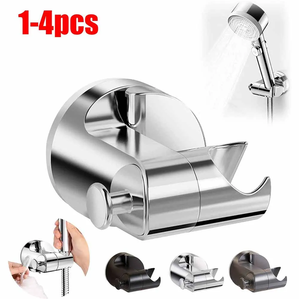 1-4Pcs Self-adhesive Adjustable Shower Head Support ABS Universal Suction Cup Holder Strong Load-bearing Shower Head Bracket