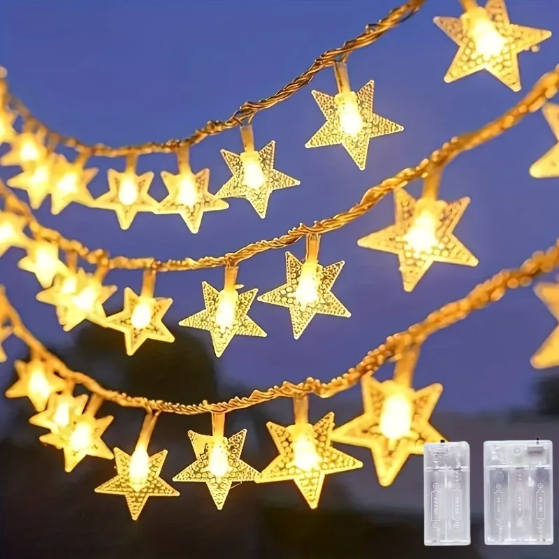 Battery Box Star String Lamp Multicolor Warm White 1.5/3/6/10M LED Fairy Light Ornament For Home Party Birthday Festival Decor