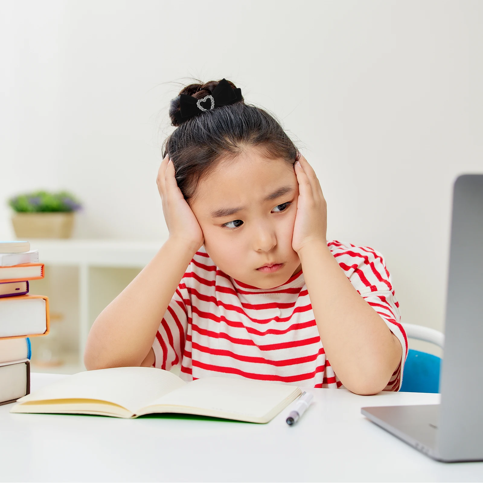 

Bow Hairpin Little Girls Accessories Ribbons Bows for Heart-shaped Metal Baby Kids Clips