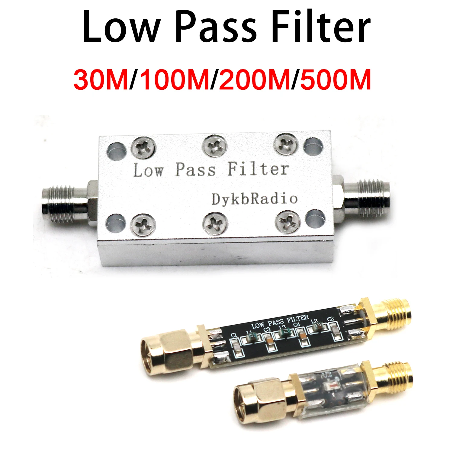 Low Pass Filters 30MHz/100MHz/200MHz/500MHz LPF Harmonic Suppression LC Low Frequency Signal Filtering RF Radio Amplifier Noise