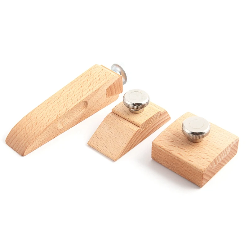 

3Pcs Wooden Sandpaper Block Set Square Bevel Wedge Hand Sanding Block Handmade Leather Edge Grinding Polishing Tool