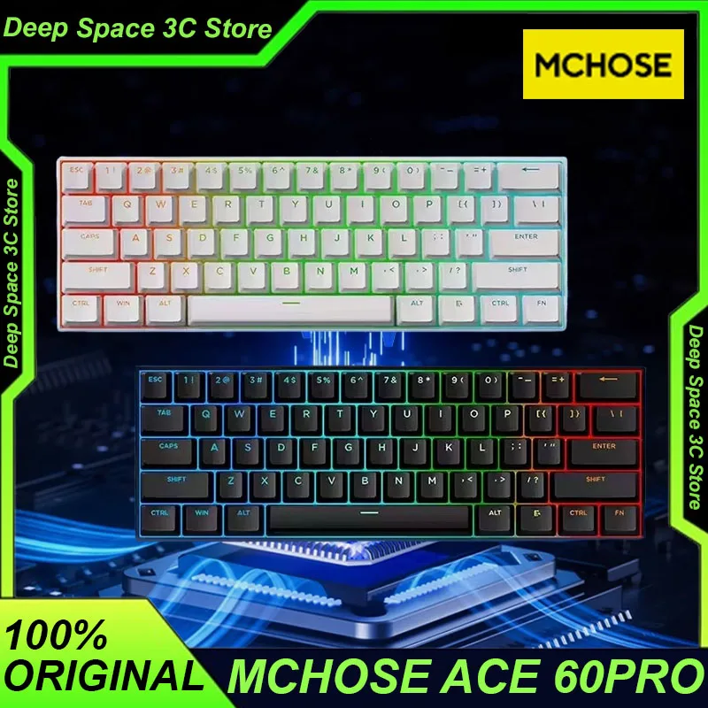 MCHOSE Ace 60Pro Mechanical Keyboard Wired Magnetic Switch Hot Swap RGB Low Latency Customized PC Gaming Keyboard Gamer Laptop