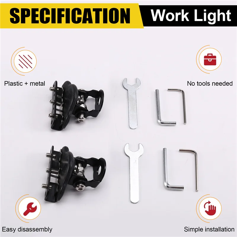 Off-Road Auto Accessories LED Light Bar Mounting For Car Headlight Holder Clamp Spotlight Stand Bar Bracket Flood Lights