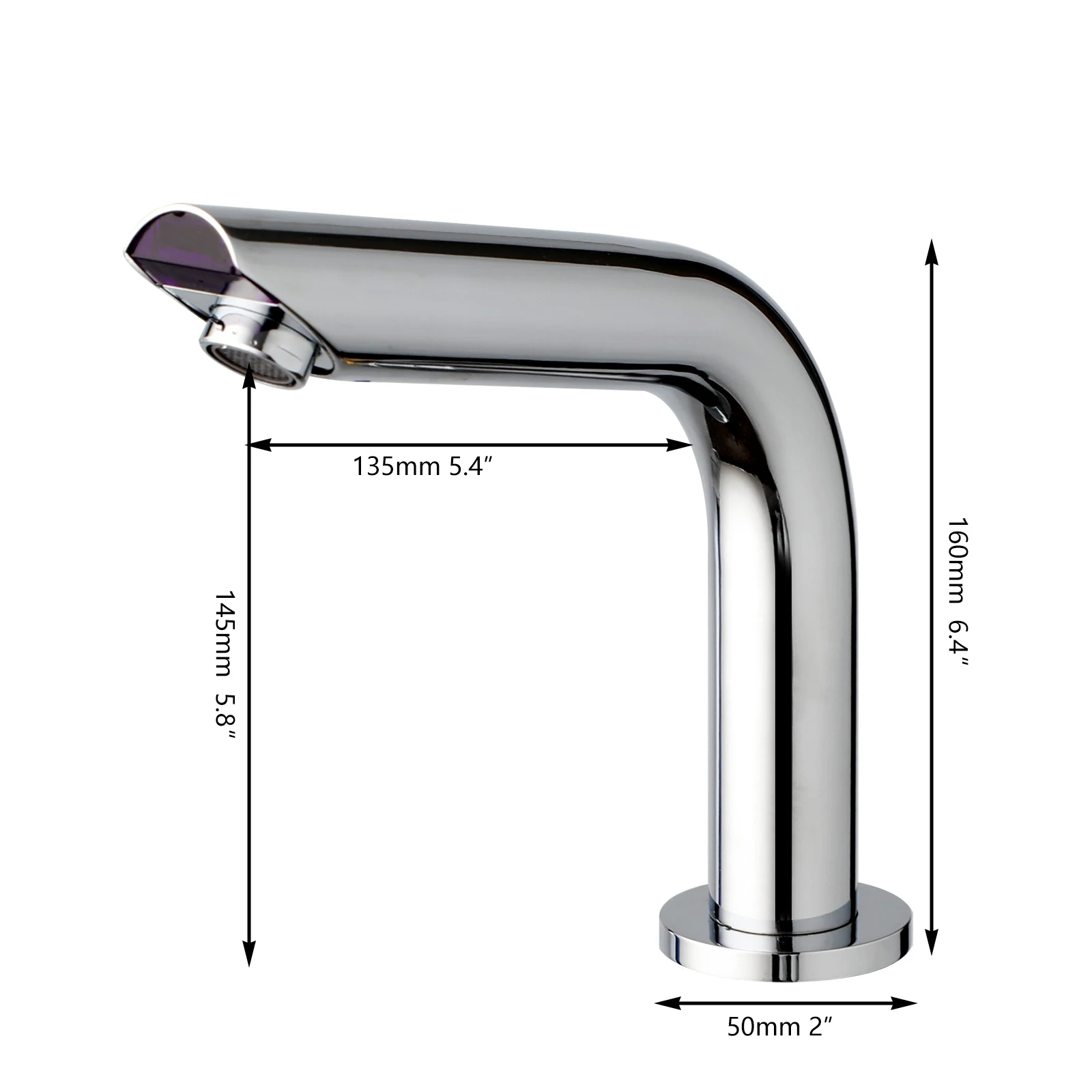 Chrome Inductive Washbasin Faucets Smart Bathroom Faucet Stream Deck Mounted Touchless Sensor Hot And Cold Mixer Tap