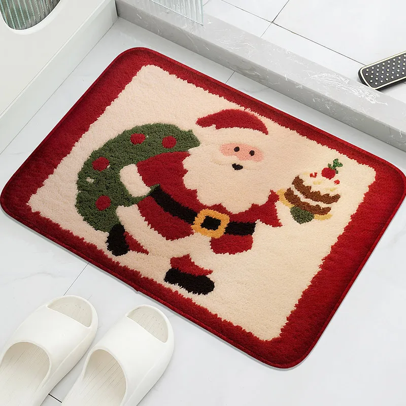 Christmas themed floor mats, home absorbent floor mats, home decoration mats, bedroom door mats, soft and comfortable