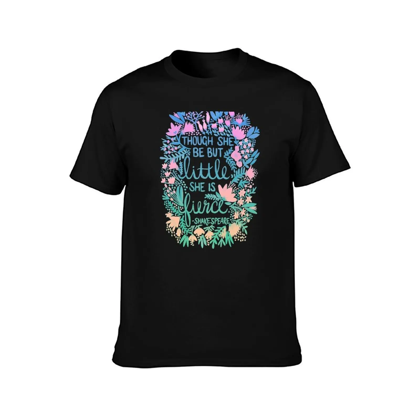 Little & Fierce – Lavender Mint Ombré T-Shirt Casual Pattern Print Tee Shirt T-Shirt