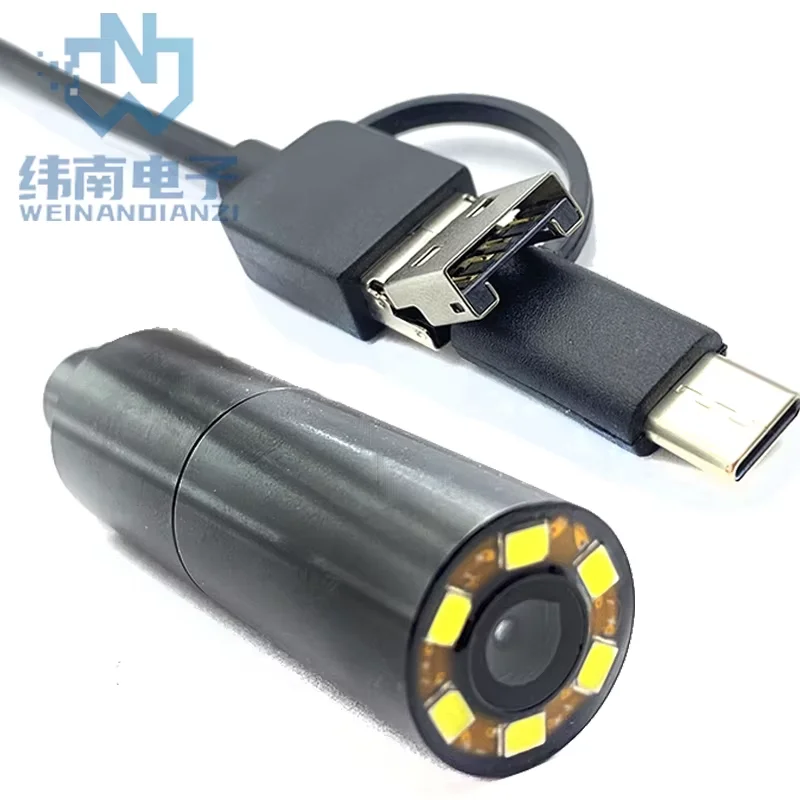 OEM OV5693 14MM with case 5MP 30FPS Autofocus Endoscope USB camera module with LED lights for industrial inspection medical devi