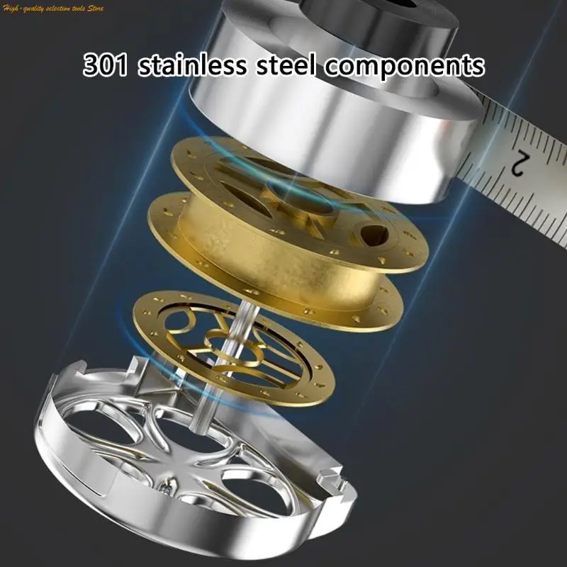 203F Steel Measuring Tape Retractable Ruler 2Meter Waterproof Tape Selves Locki