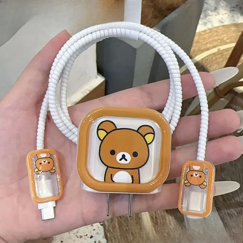 

Rilakkuma Data Cable Protection Case Cartoon Cute Figure 20W Ipad Apple IPhone Fast Charging Charger Shell Cable Boy Girl Gifts