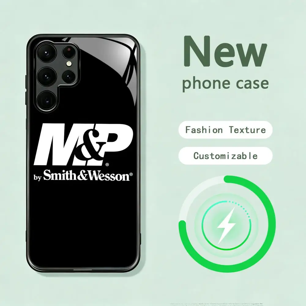 Hot gun brands S-Smith & Wesson Phone Case For Samsung S26 S25 S24 S23 S22 S21 S20 Plus Ultra Note20 Glass Magnetic Case