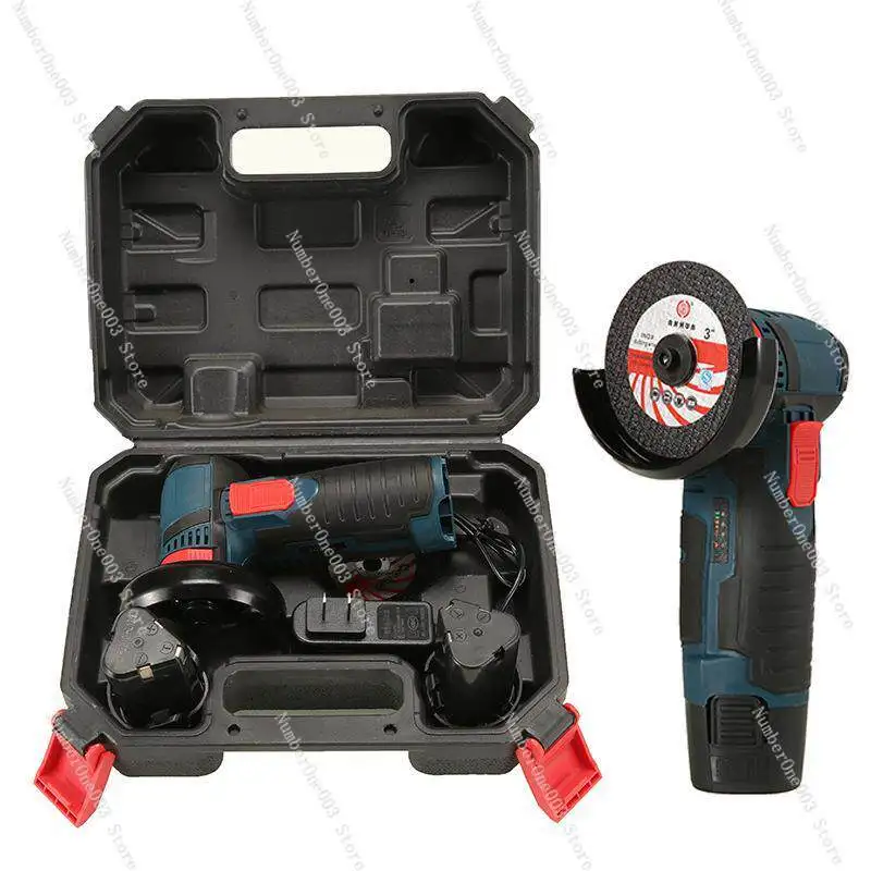 New 3inch Mini Lithium Battery Angle Grinder - Compact Handheld Cutting and Polishing Machine for Home Use