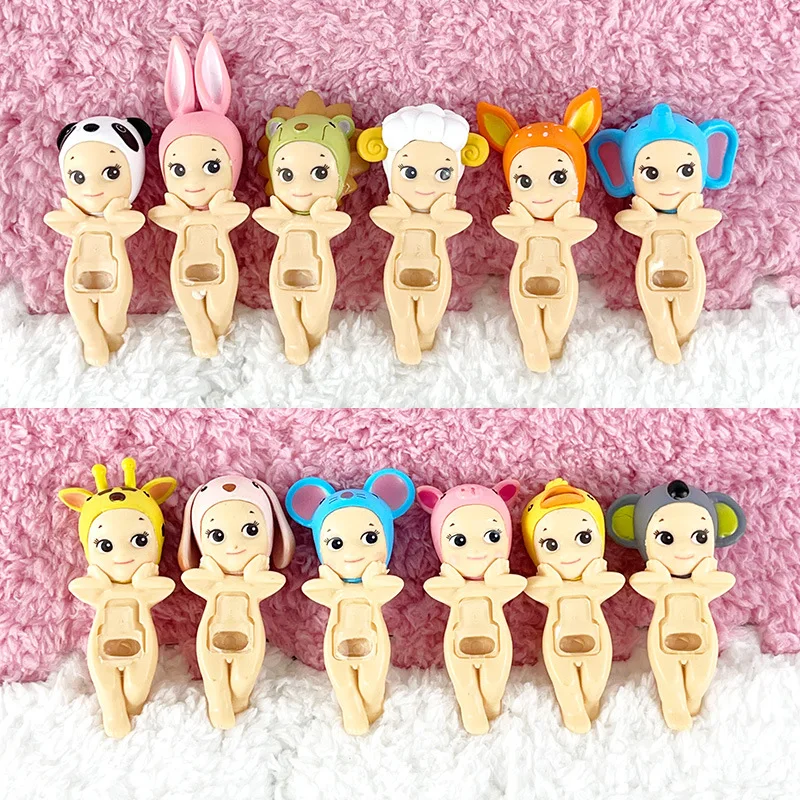 New Cute Party Angel Cheek Support Blind Box Car Decoration Mobile Phone Decoration Cupid Figurine Anime Figurine