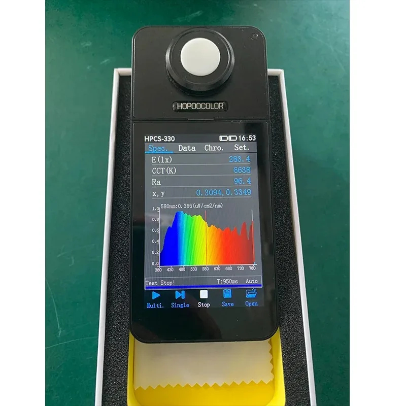 OvO Store HPCS330 Ultraviolet Spectrum Infrared Radiometer Color Illumination Meter Unlimited Edition, High Precision Display